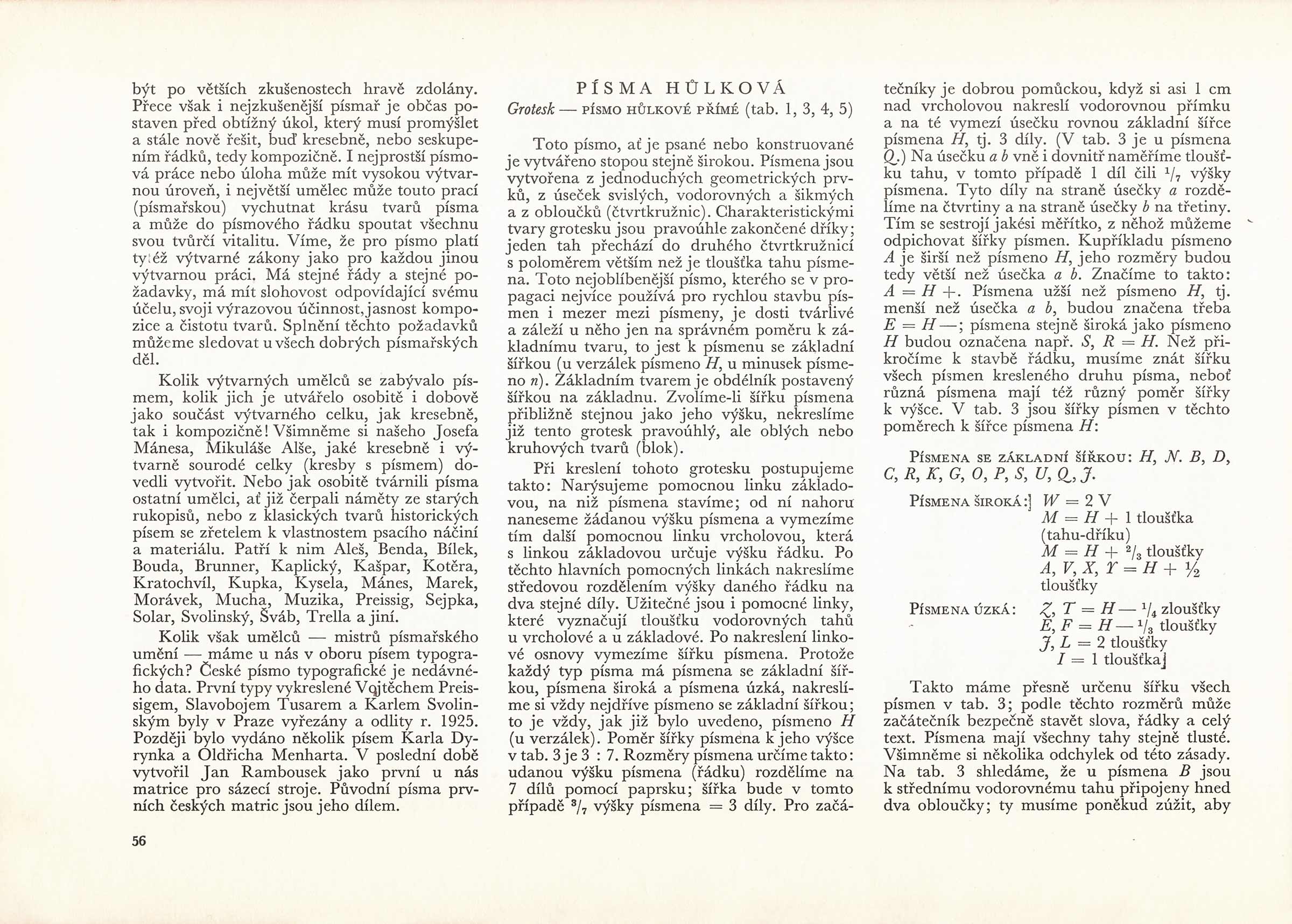 Richard Pípal vo svojej publikácii Písmo a jeho konstrukce veľmi podrobne na niekoľkých stranách popísal vlastnosti ako aj postup pri konštrukcii úzkeho kolmého grotesku.
https://manual.setuptype.com/